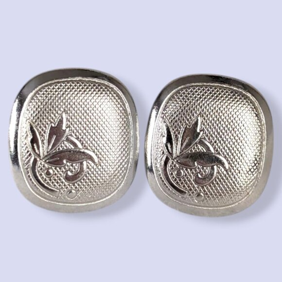 (2/$20) Vintage Rounded Crosshatch Cufflinks - Picture 2 of 7